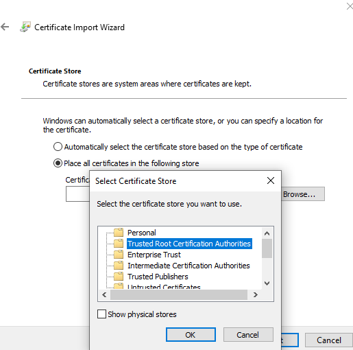 install certificate